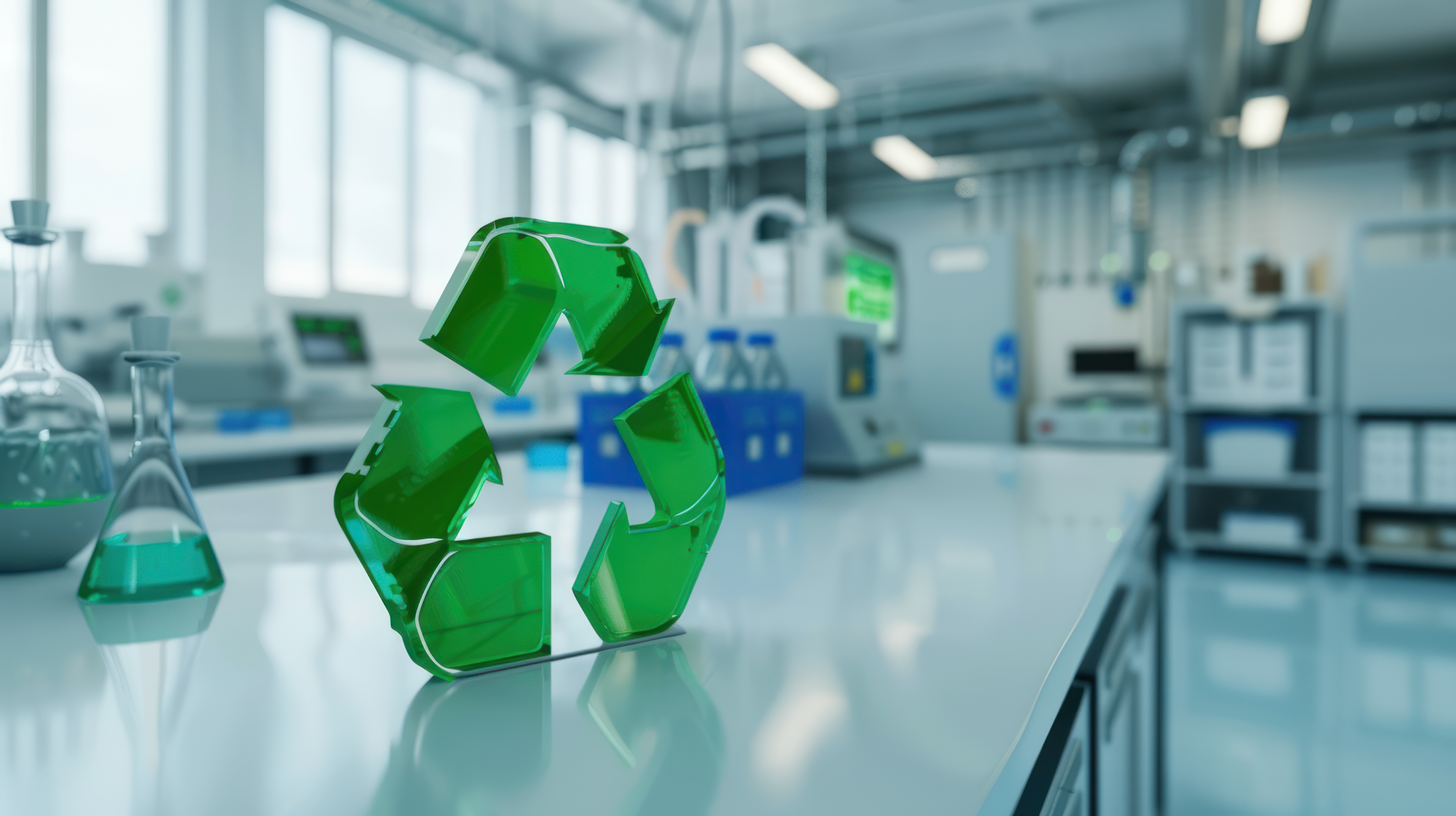 Symbole recyclage dans un laboratoire