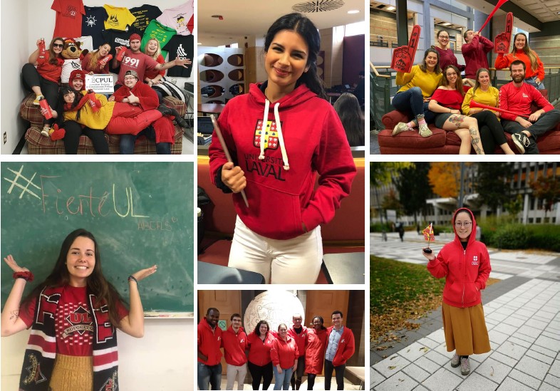 Montage aux couleurs de l'Université Laval
