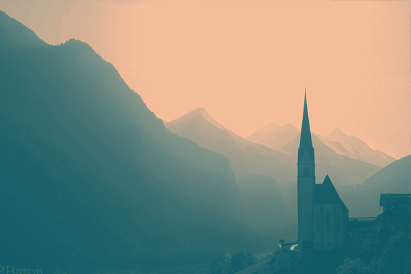 Site religieux dans les montagnes