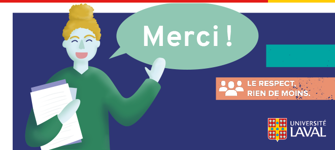 Image d'une personne qui dit merci en envoyant la main.
