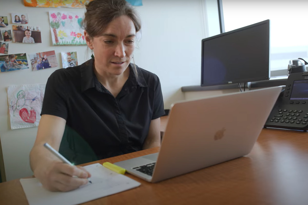 Marie Grandisson au travail