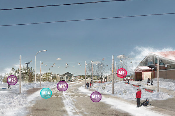 Mock-up of potential planning in the Uashat community.