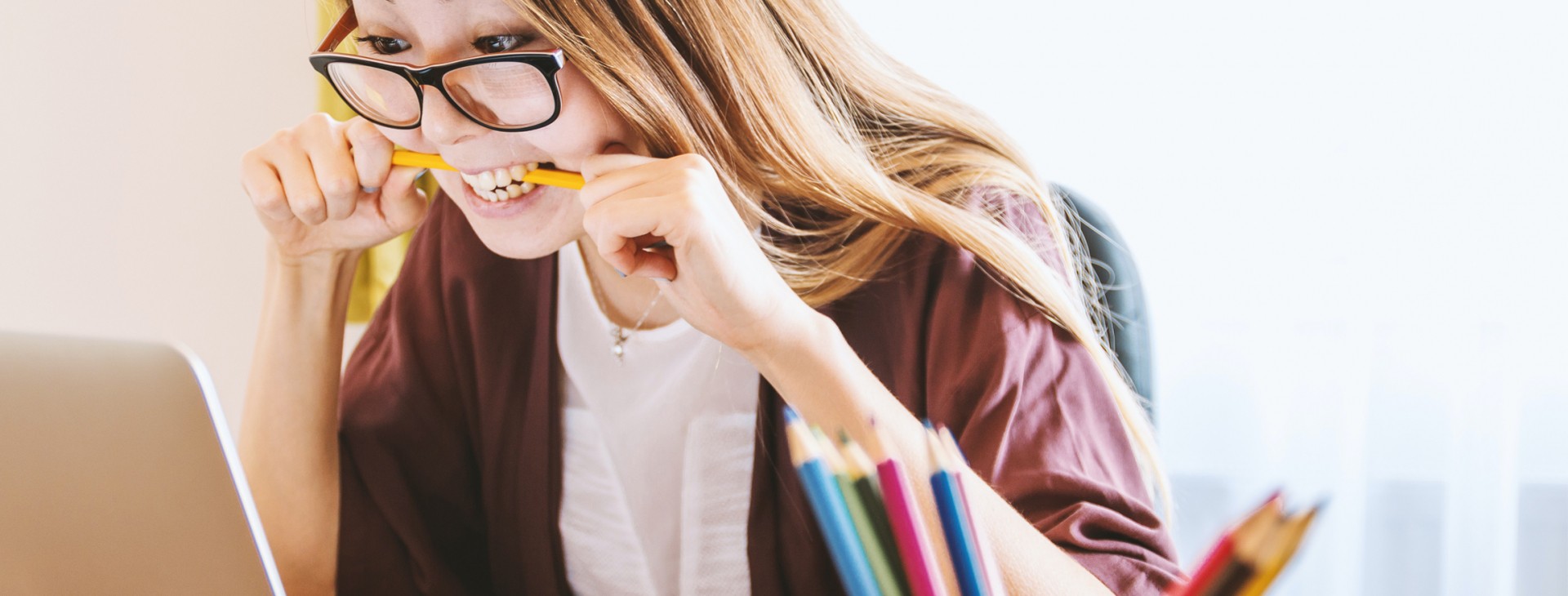 Étudiante stressée
