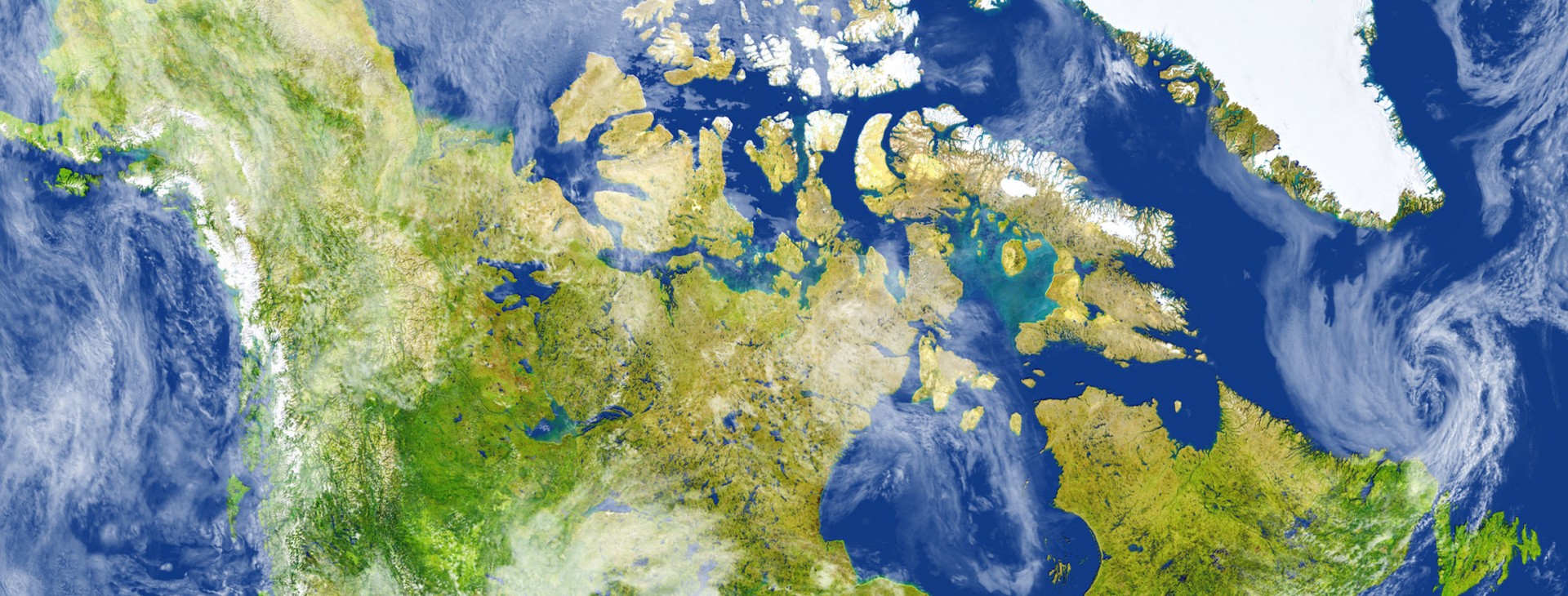 Satellite image of northern Canada