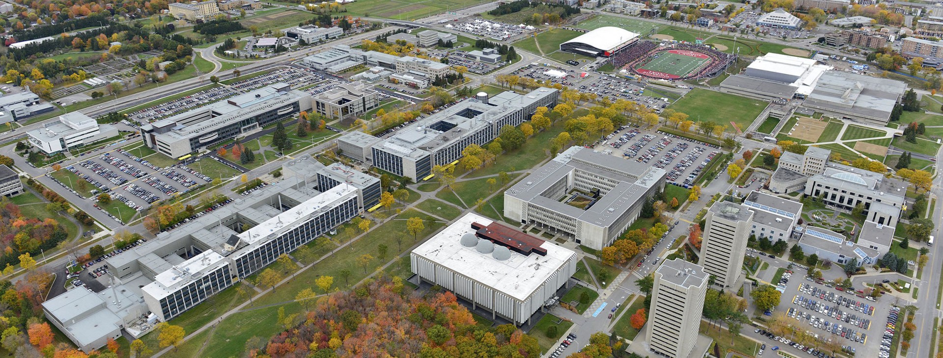 Vue aérienne du campus de l'Université Laval