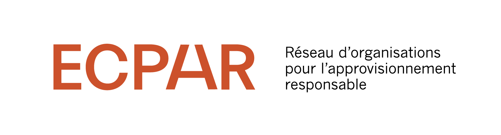 Logo de ECPAR Réseau d'organisations pour l'approvisionnement responsable
