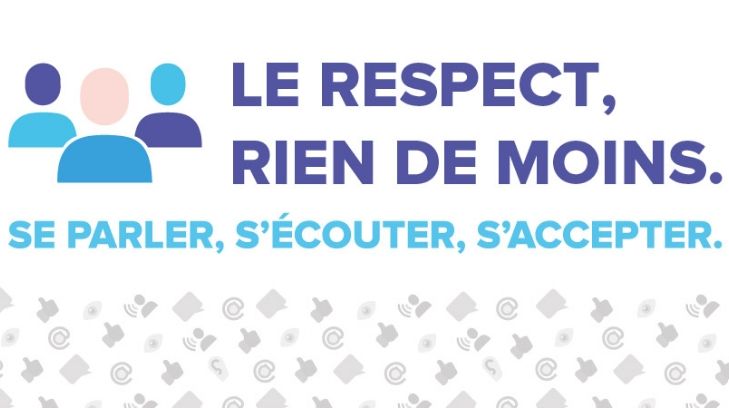 Logo de la campagne Le respect, rien de moins.