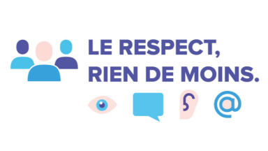 Logo de la campagne Le respect, rien de moins.